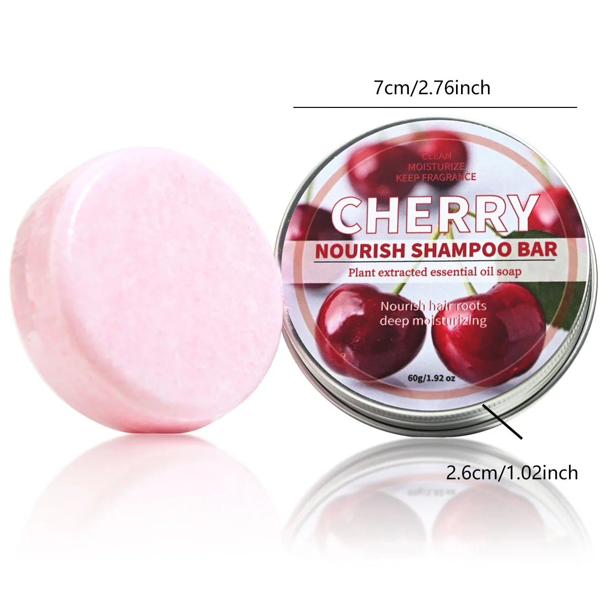Cherry Fruit Essence Shampoo Bar – Moisturizing Hand Soap Shampoo Bar Soap Zpaxo
