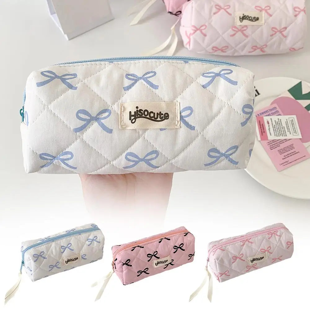 Cute Pink Bow Pencil Case – Large Capacity Girls Stationery Bag Pencil Case Zpaxo
