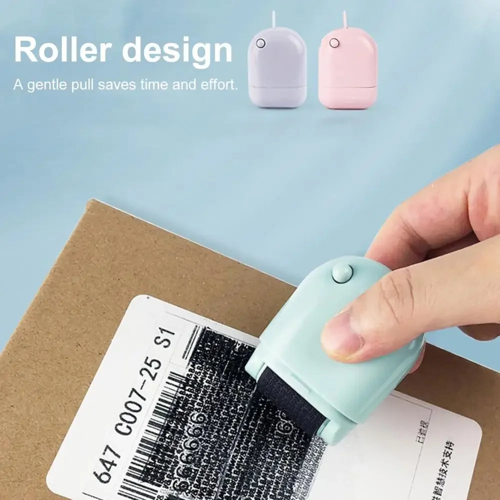 Theft Protection Roller Stamp for Privacy Confidential Data Guard Your Security Stamp Roller Privacy Seal Roller Theft Protect Zpaxo