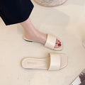Slipper for Women 2023 Summer New Beach Shoes Slippers Women Flat Non-slip Sandales Femmes été Slides Women Zpaxo Beige 40