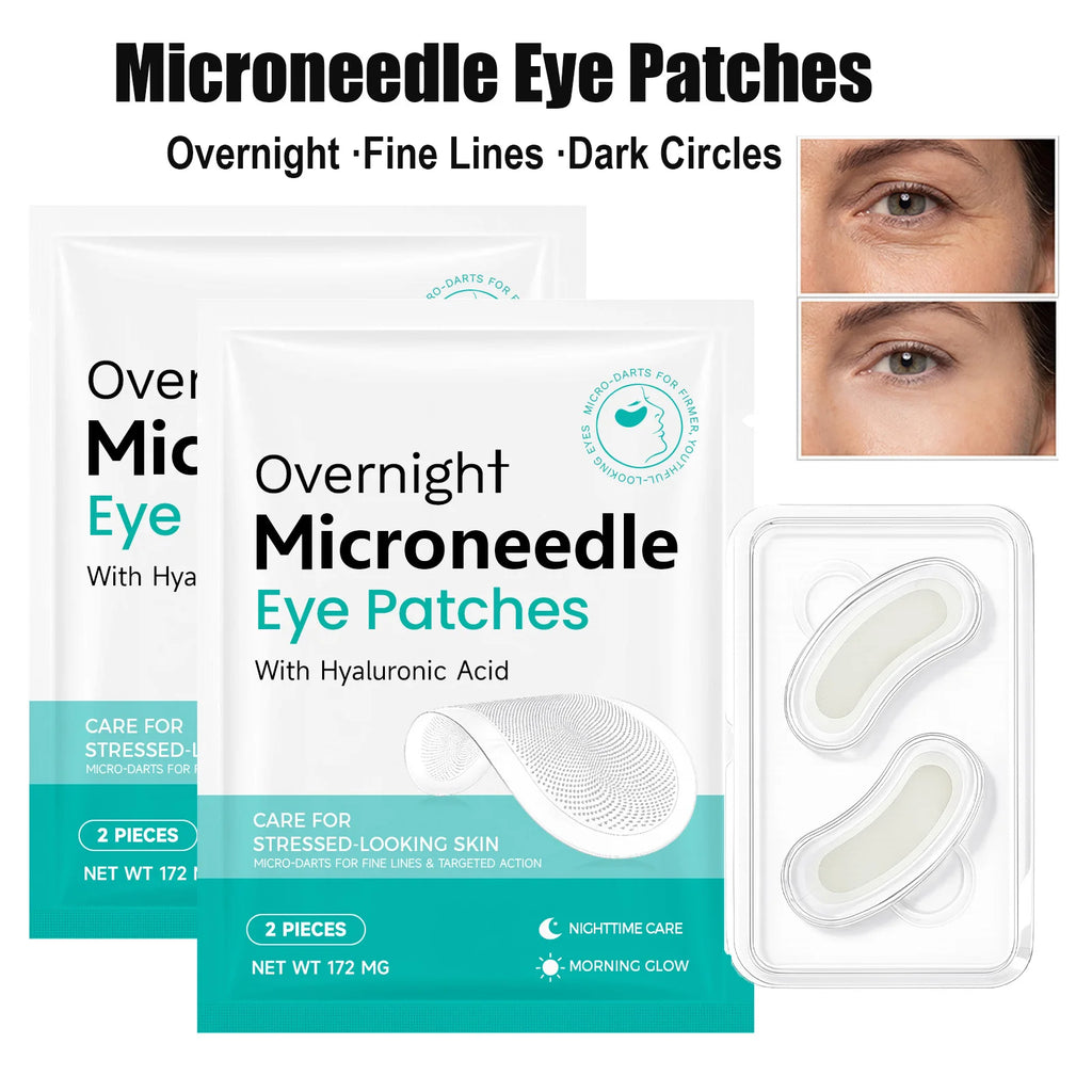 Hoygi Microneedle Eye Patches – Hyaluronic Acid Overnight Mask Eye Treatment Patch Zpaxo