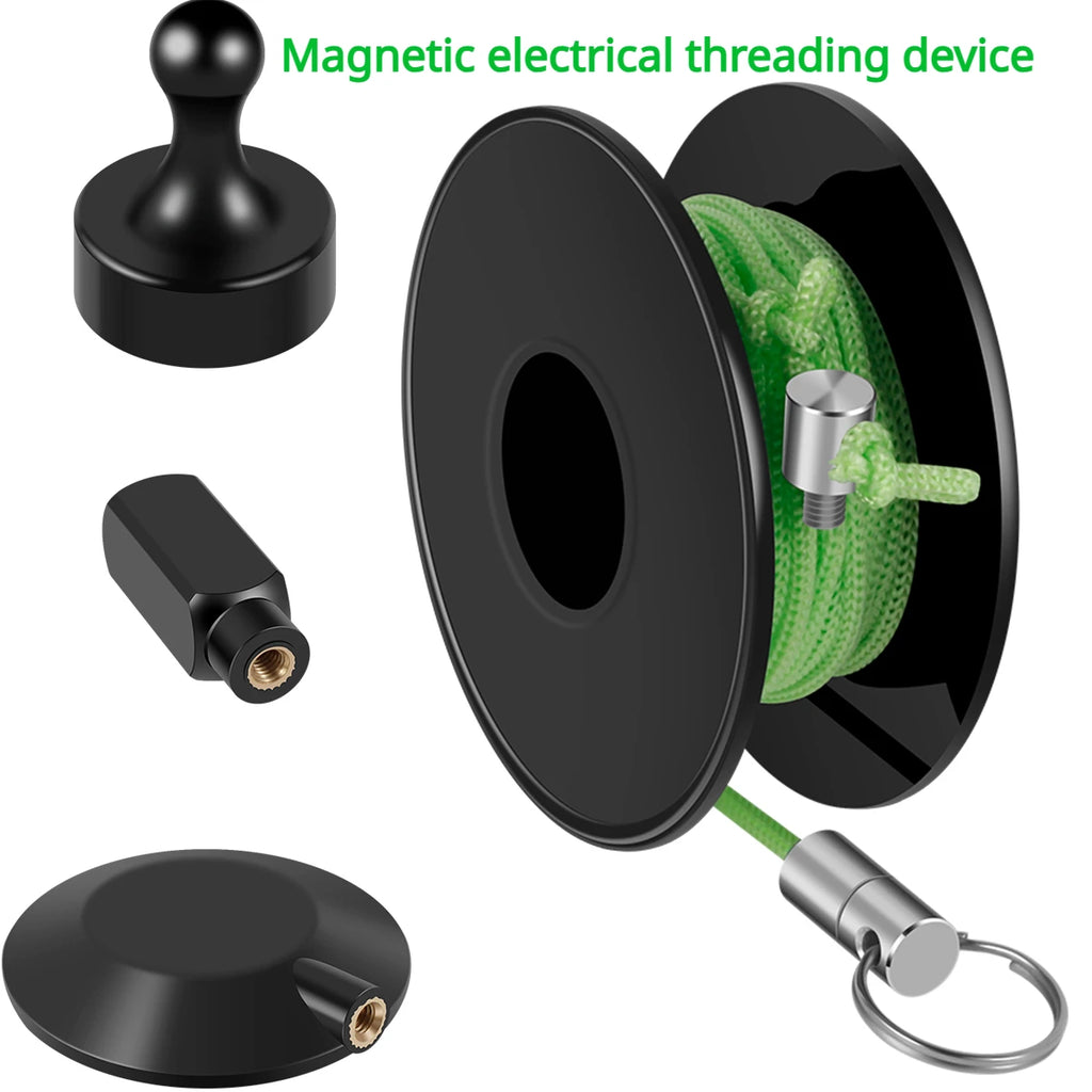 2023 Professional Wiremag Puller Magnetic Cable Pulling StringWall Wire Fishing Guide Tool Garden Repair Threader Outdoor Office Zpaxo