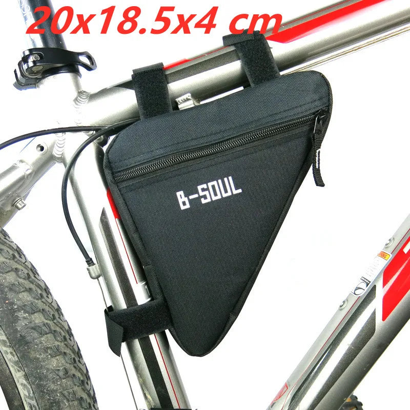 Bicycle Triangle Bag Front Tube Frame Saddle Storage Bag Waterproof Pouch Durable Bike Versatile Durable Bag Bicycle Accessories Zpaxo black