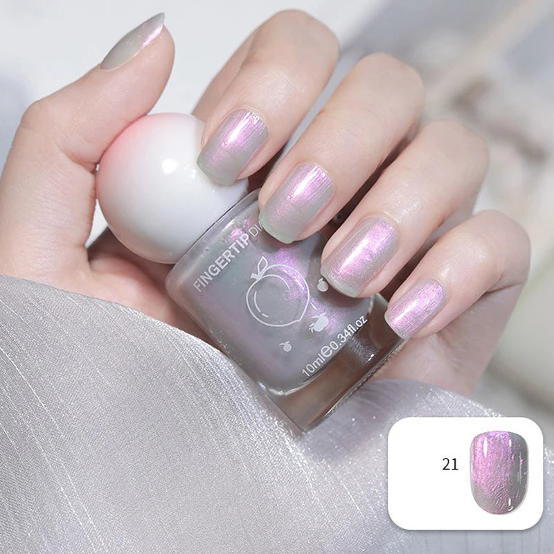 No-bake Nail Polish Polarized Nude Nails Art Tearable Quick Dry Zpaxo
