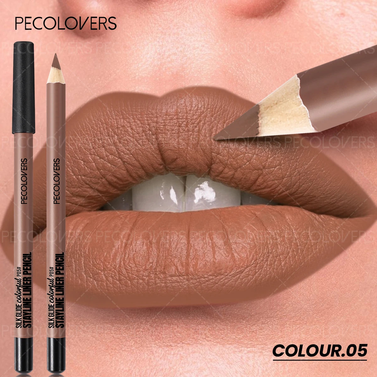 1PC Matte Lip Liner - Pencil Formula, Nude Pink/Brown/Red, Smooth Effect, Three-dimensional Lip, Beginner-friendly Zpaxo 05