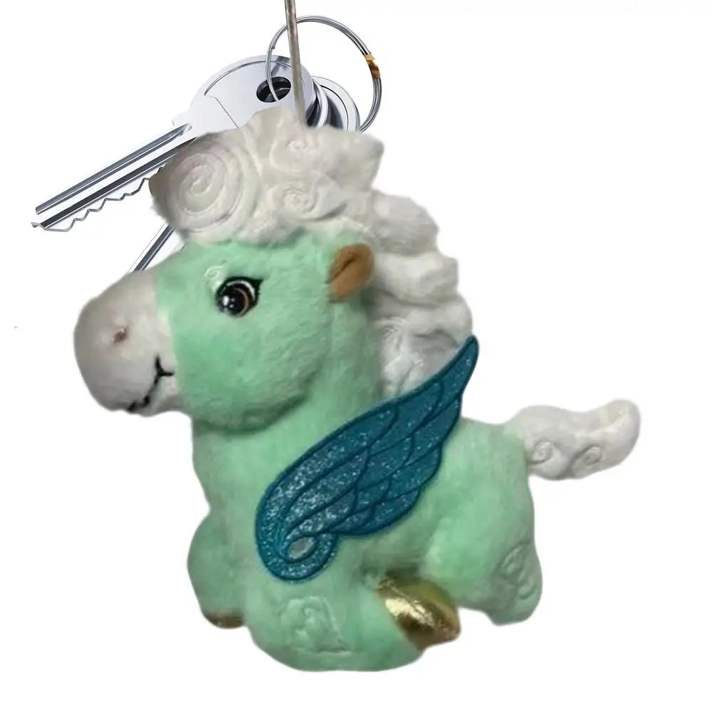 Horse Stuffed Animal Chinese Mascot Key Ring Bag Charm Auspicious Stuffed Animal Keychain For Handbag Purse Tote Spring Festival Zpaxo C China Mainland