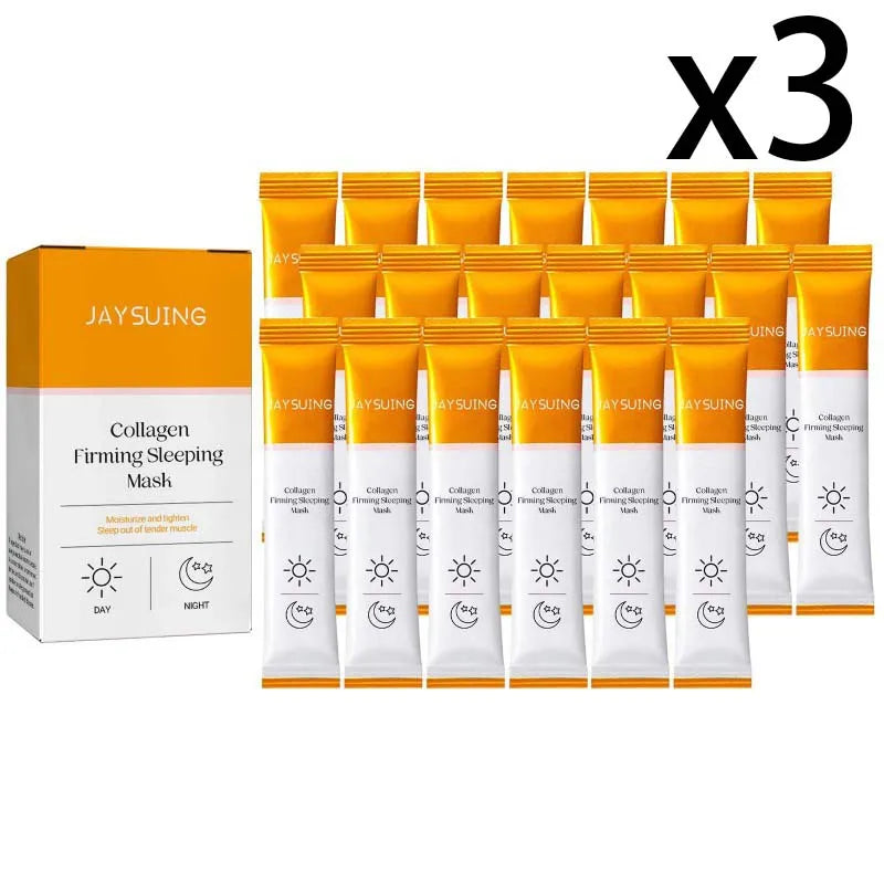Collagen Sleep Facial Mask Hyaluronic Acid 20 PCS – Jaysuing Overnight Sleep Mask Zpaxo 3x20PCS