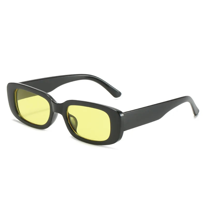 Vintage Small Rectangular Sunglasses Women Y2K Trend Color Lens UV Protection Fashion Streetwear Shades Cycling Accessories MTB Zpaxo Q9