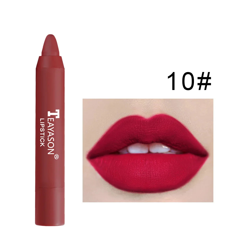 Matte velvet lipstick does not fade, does not stick to cup lipstick lipstick moisturizing lipstick pen nude earth red lipstick p Zpaxo 10