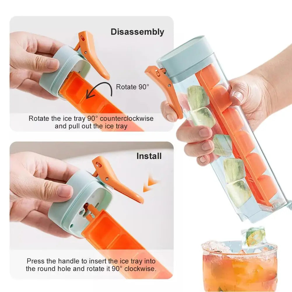 One-Click Ice Cube Tray & Storage Box | Whiskey Bar Tool Ice Cube Tray Zpaxo