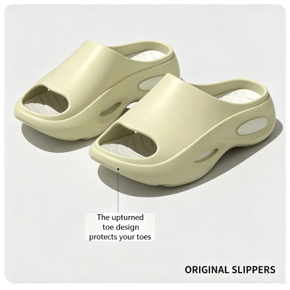 SHAJI Men Extra Large Open Toe Slides Summer Thick Sole Non Slip