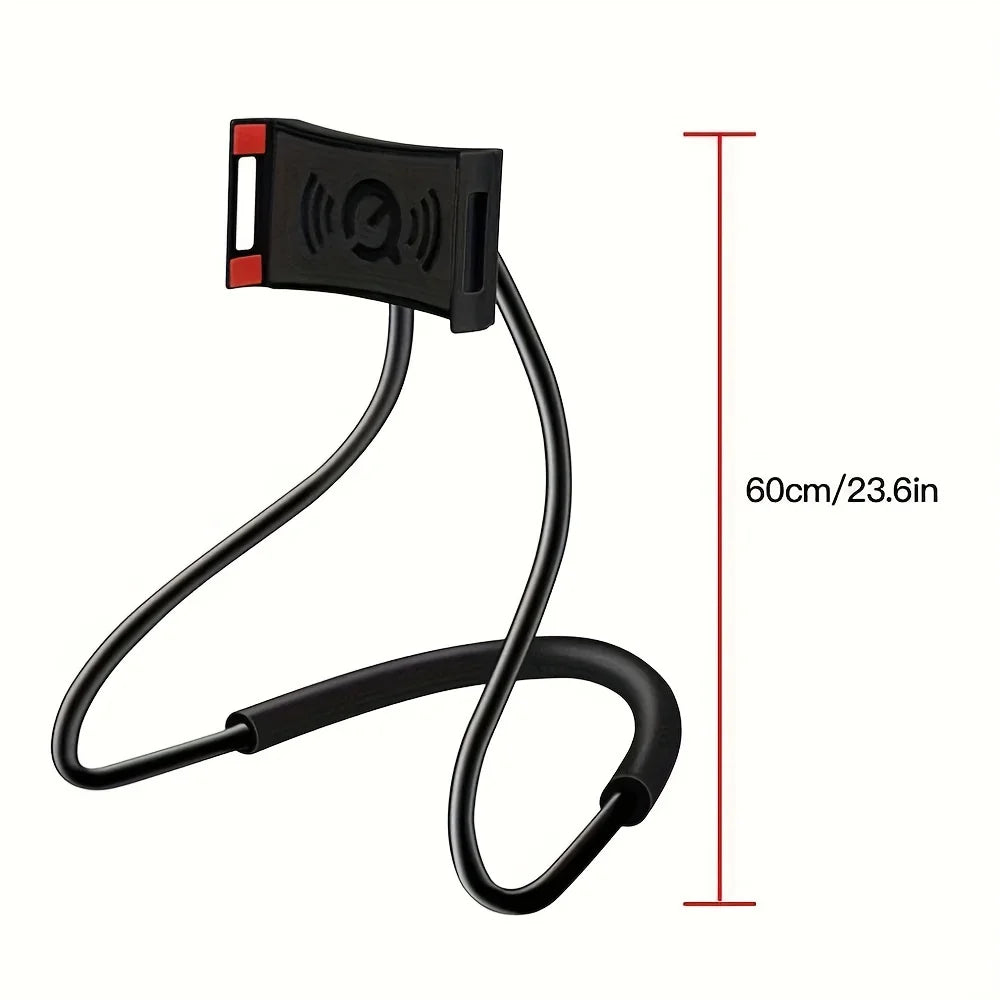 Multi-functional Neck Mount Phone Holder Adjustable Height 360 Degree