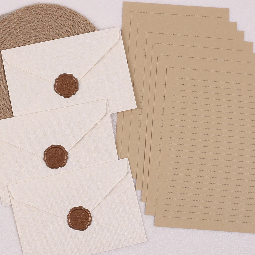 Stationery Set with Envelopes and Stationery Letter Writing Paper Wax Seal Stickers for Love Letter Wedding Party Invitations Zpaxo
