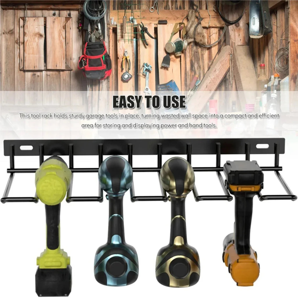 Power Tool Rack Electric Drill Holder Wall Mount Power Tool Organizer Workshop Wrench Tools Screwdriver Power Storage Shelf Home Zpaxo