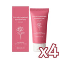 Color Changing Foundation Lotion SPF 15 | Hydrating Natural Coverage Foundation Lotion Zpaxo 30g Boxed x 4PCS