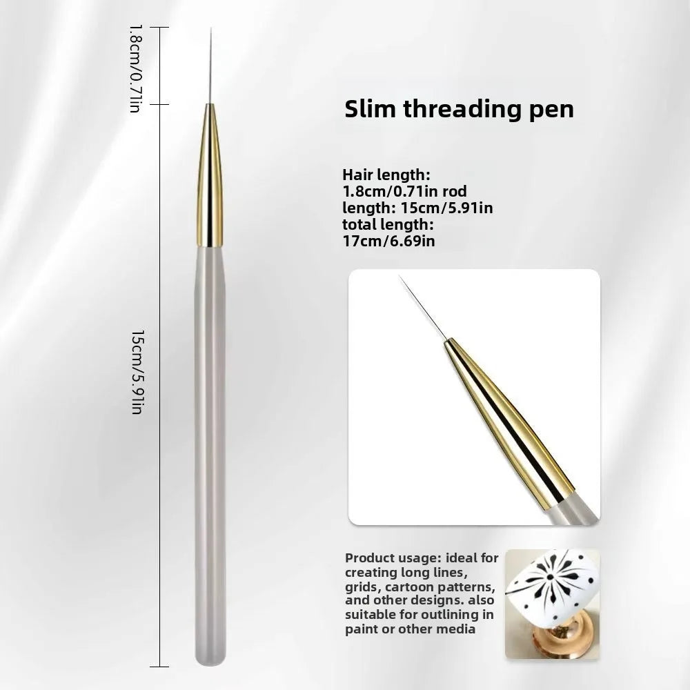 Durable French Plaid Nail Art Pen Professional Detail Liner Brushes Zpaxo Drawing pen