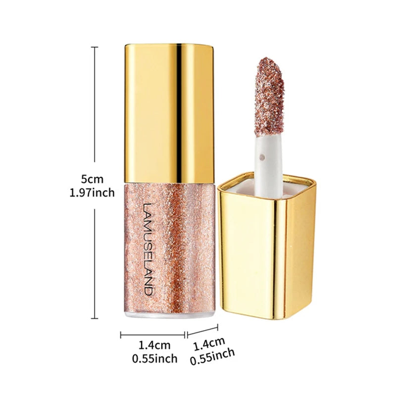 Pearly Liquid Eyeshadow Makeup Natural Smokey Silver Shimmer Glitter Diamond Shadows for Eyelids Waterproof Beauty Highlighter Zpaxo