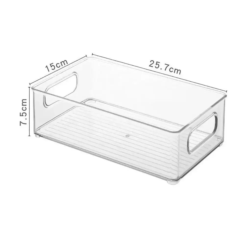 Acrylic Storage Box Desktop Cosmetics Transparent Plastic Box Dormitory Household Facial Mask Skin Box Refrigerator Storage Box Zpaxo Stackable Style