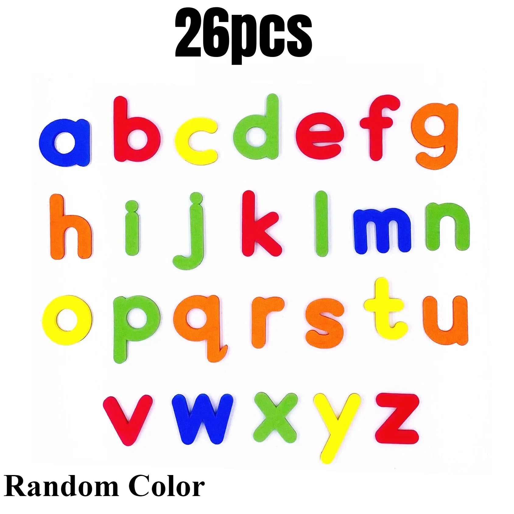 Magnetic Letters Numbers Alphabet ABC 123 Fridge Magnets Plastic Educational Preschool Learning Toy Set Uppercase Lowercase Math Zpaxo Random Color-2