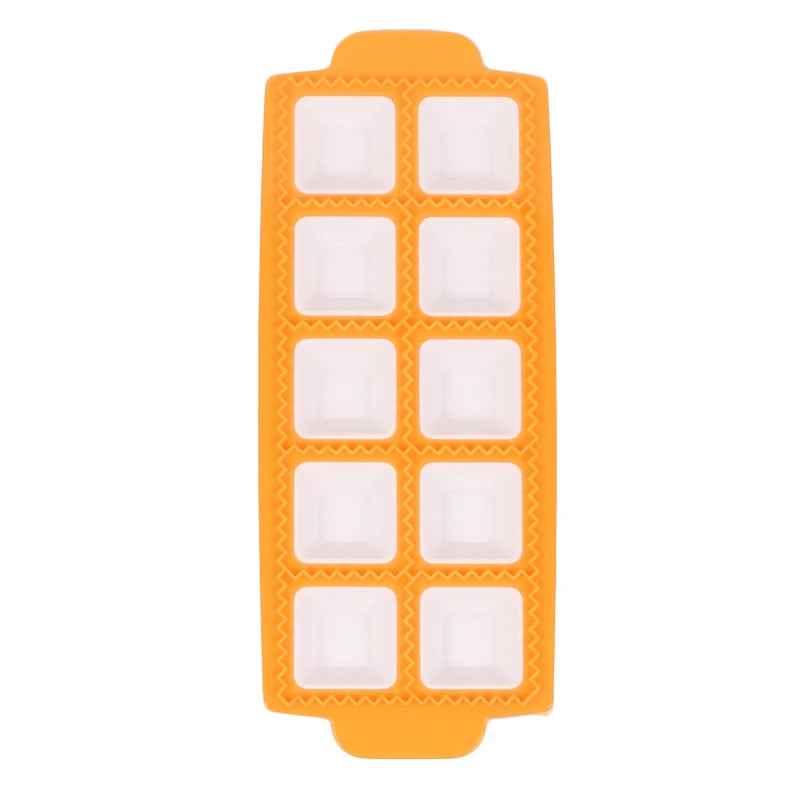 Ravioli Mold Ravioli Maker Plastic Dumplings Mold Heart Round Square Shape Dumplings Maker Kitchen Pastry Tool Zpaxo Square Orange