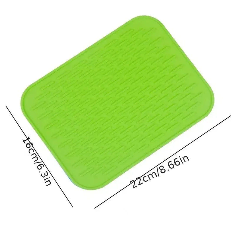 Pot Mats Silicone Placemats Coasters Creative Coffee Mats, Countertop Heat-Resistant Mats, Plate Mats, Heat-Insulating Pot Mats Zpaxo green one size