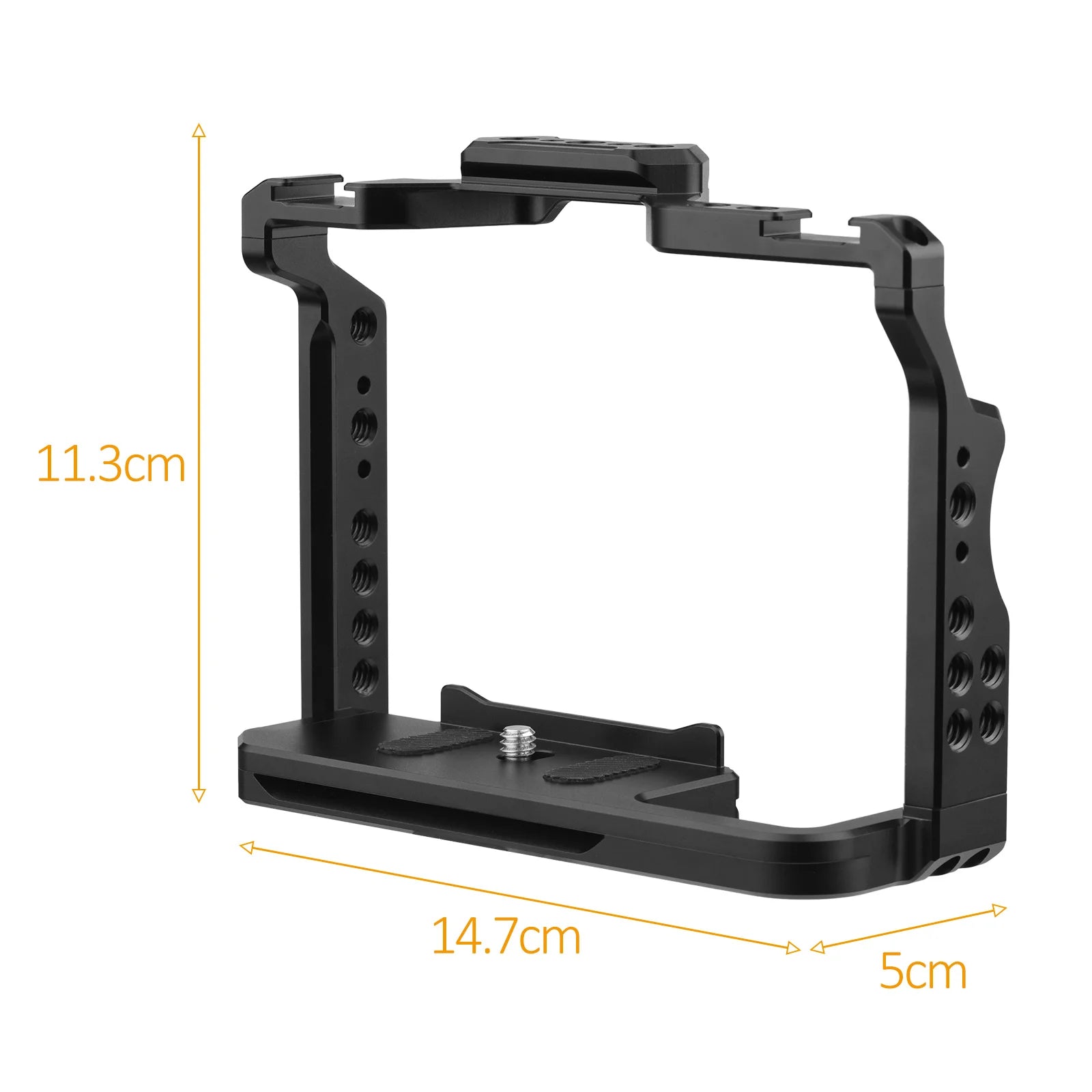Andoer Camera Cage Aluminum Alloy Video Dual Cold Shoe Mounts