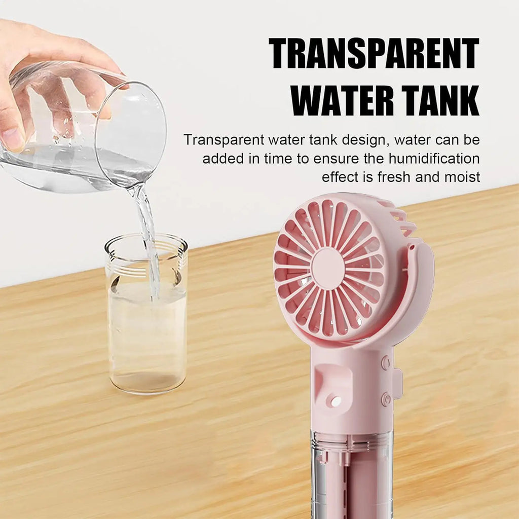 Handheld Spray Fans USB Rechargeable Portable Misting Fan 4-speed