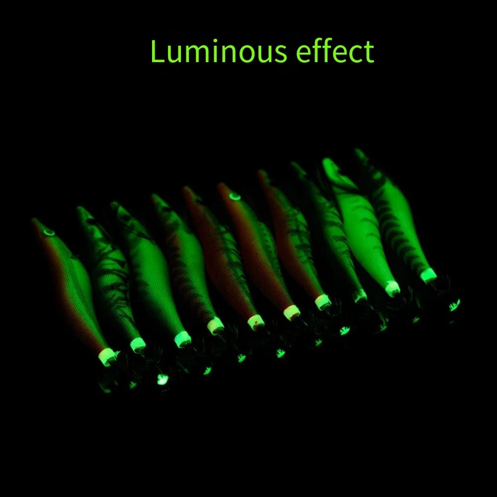 Luminous Squid Jig Set 13.5cm 21.5g – Ocean Fishing Lure Kit