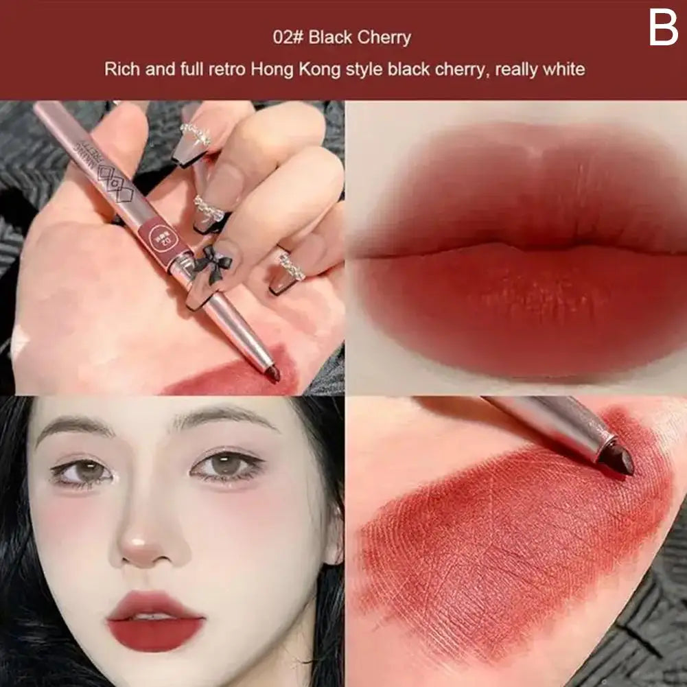 Matte Waterproof Automatic Lip Liner – Long-Lasting Moisturizing Automatic Lip Liner Zpaxo cherry