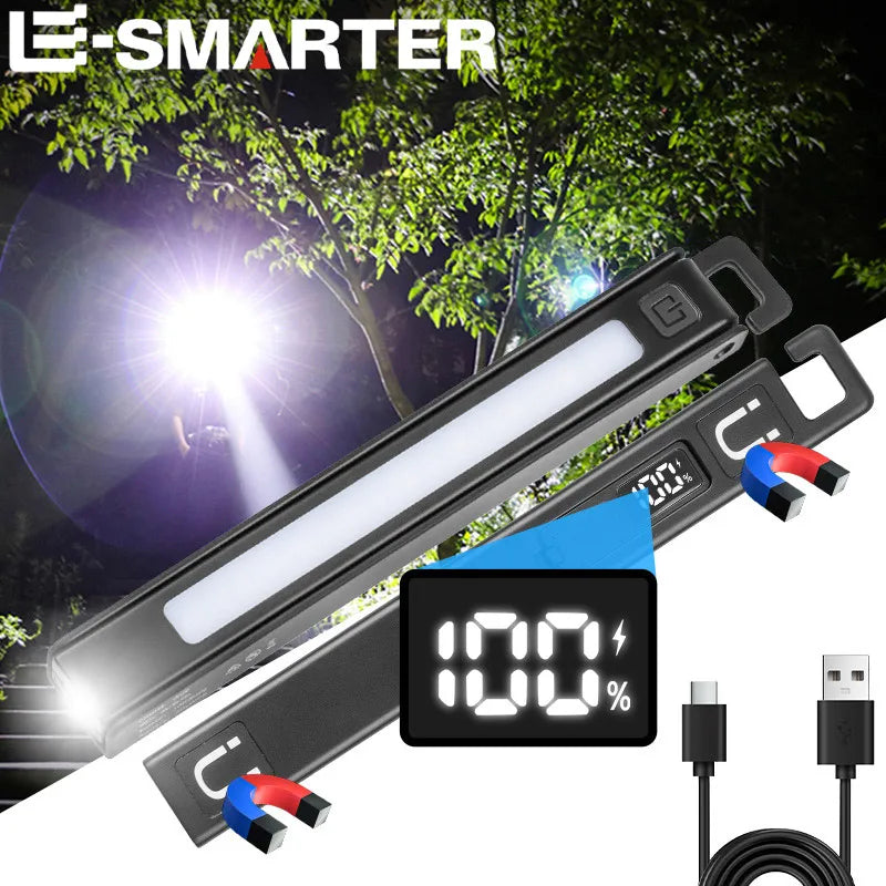 COB LED Folding Work Light – Rechargeable Magnetic Pen Torch