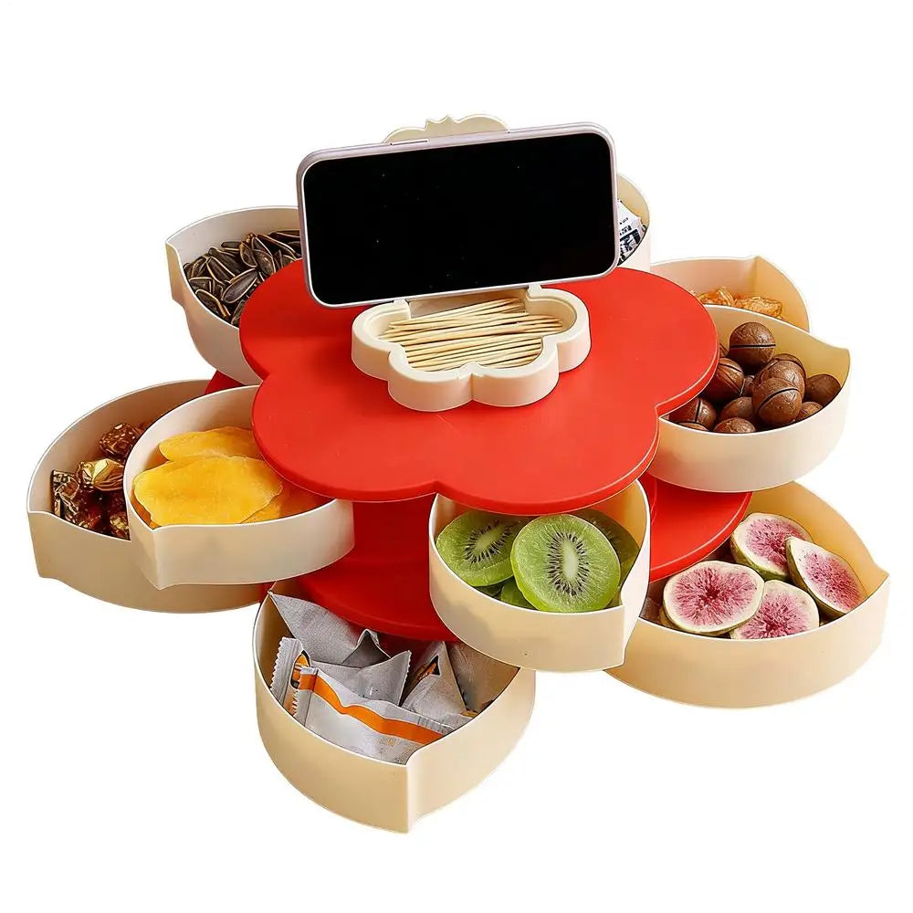 Serving Tray Dividers Petal Shape Rotating Divided Storage Container Zpaxo B China Mainland