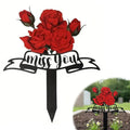 Miss You Memorial Garden Stake | Cardinal Grave Marker Plaque Memorial Garden Stake Zpaxo A