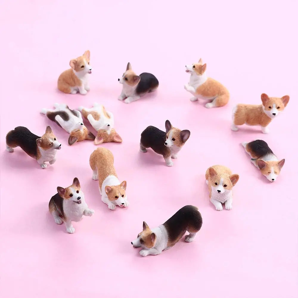 Auto Decoration Dog Doll Children's Resin Figures Mini Animal Car Zpaxo