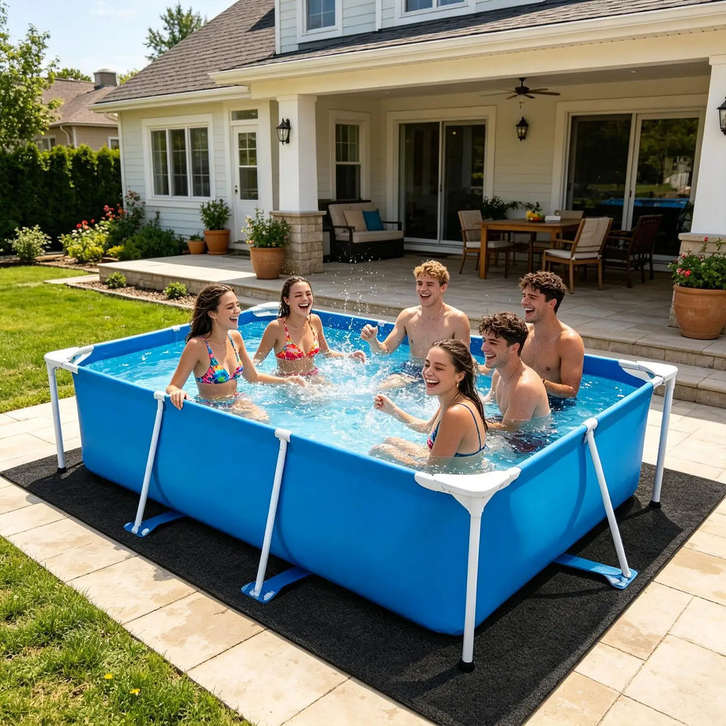Heavy Duty Pool Liner Square Ground Mat Puncture Protection Under Pad