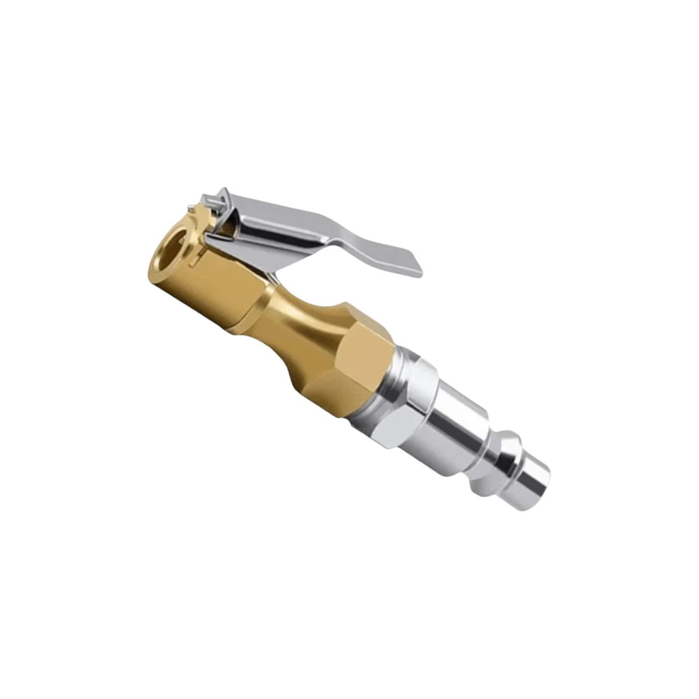 Brass Construction Tire Pump Nozzle Quick Connect Heavy Duty Zpaxo Gold