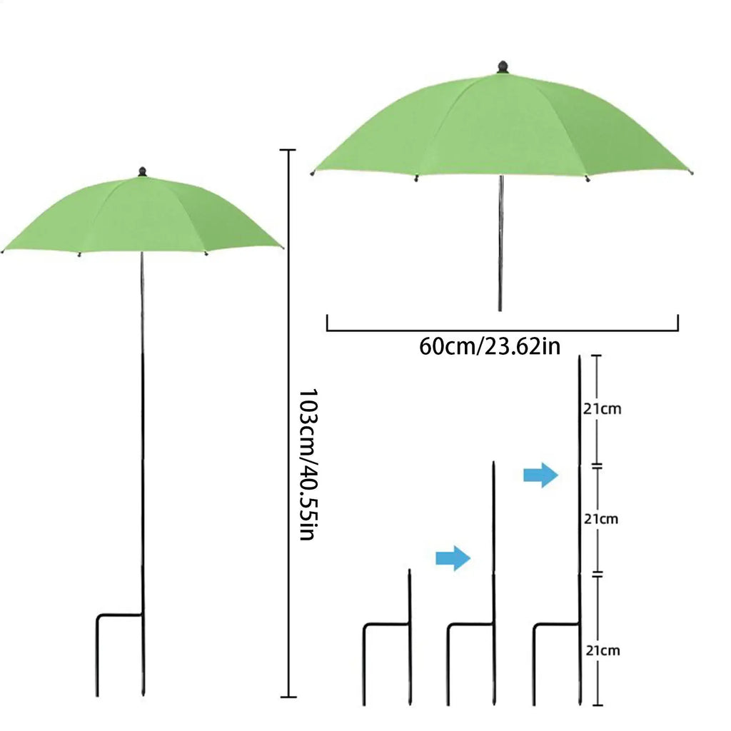 Shade Plants Double-layer Large Rainproof Stake Plant Umbrella Yard