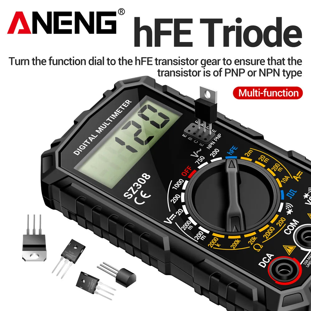 ANENG SZ308+B15 Multimeters Tester Pen Suit 1999 Counts 24-250V
