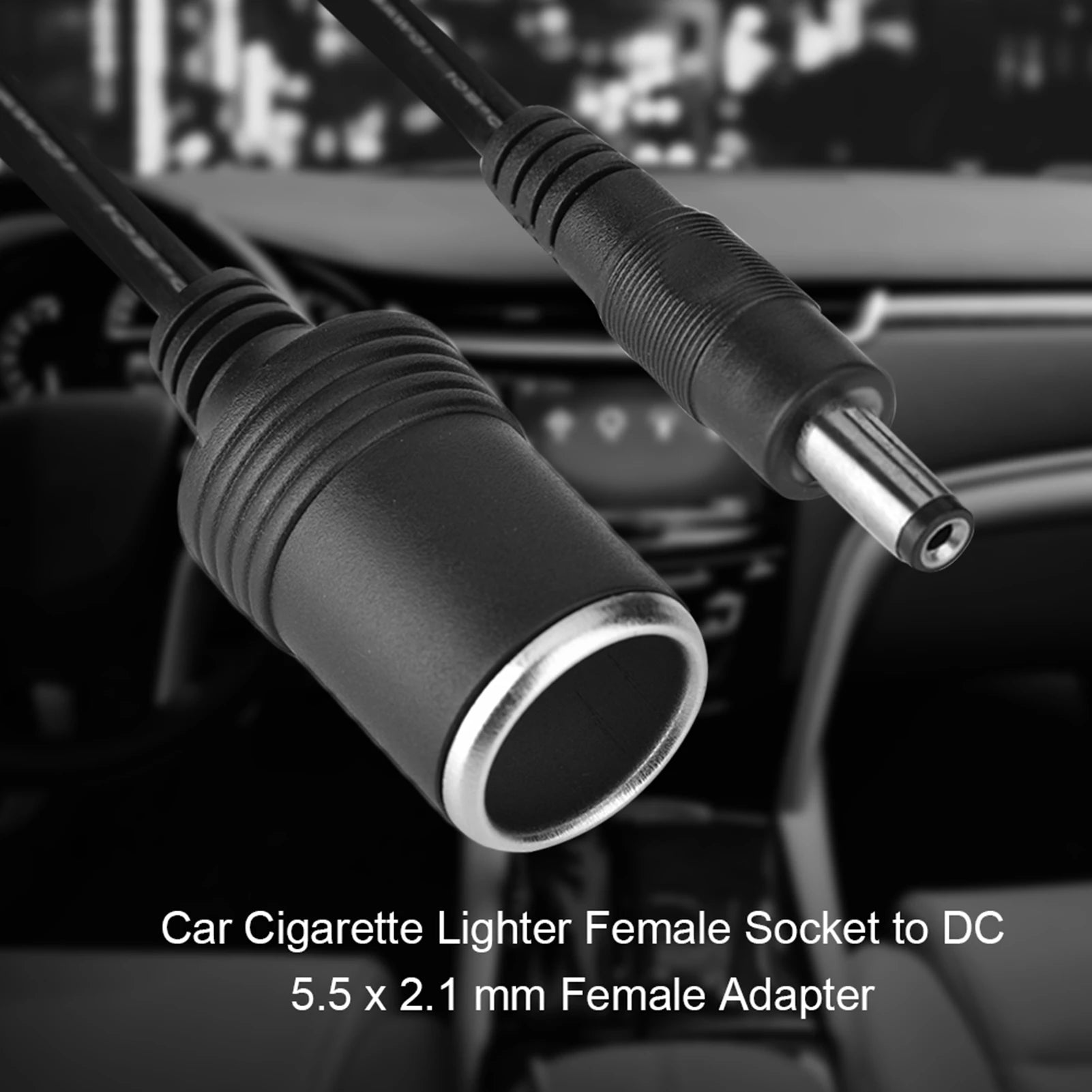 DC 5 X Female Plug Car Cigarette Lighter Socket Power Supply Cable