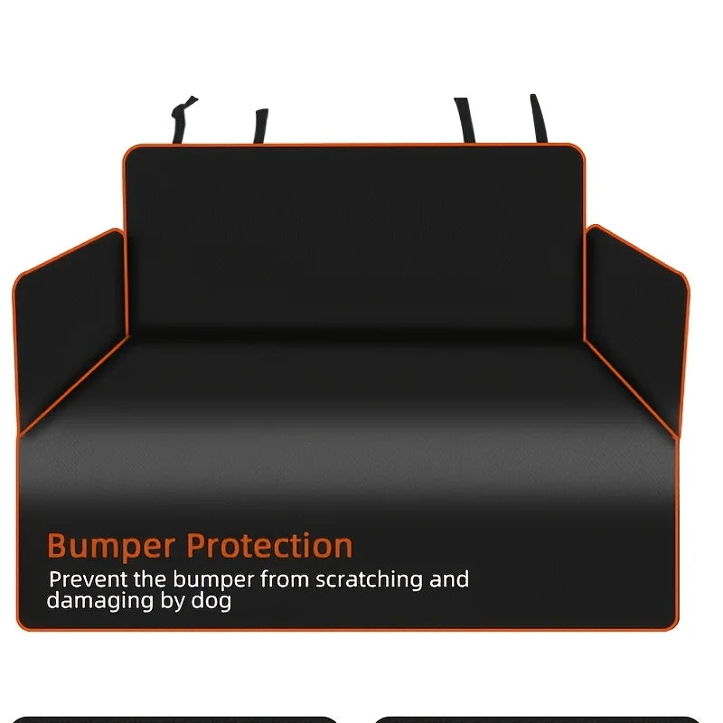 Durable Black Car Cargo Liner Pet Seat Cover Expandable Travel