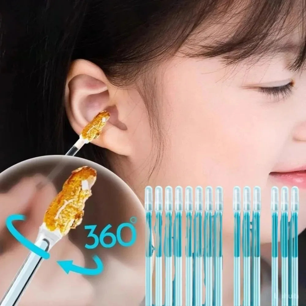 24Pcs Disposable Silicone EarWax Remover sticky ear pick For Kids Olders Adult S/L Ear Cleaner Reusable Adhesive Earpick Zpaxo