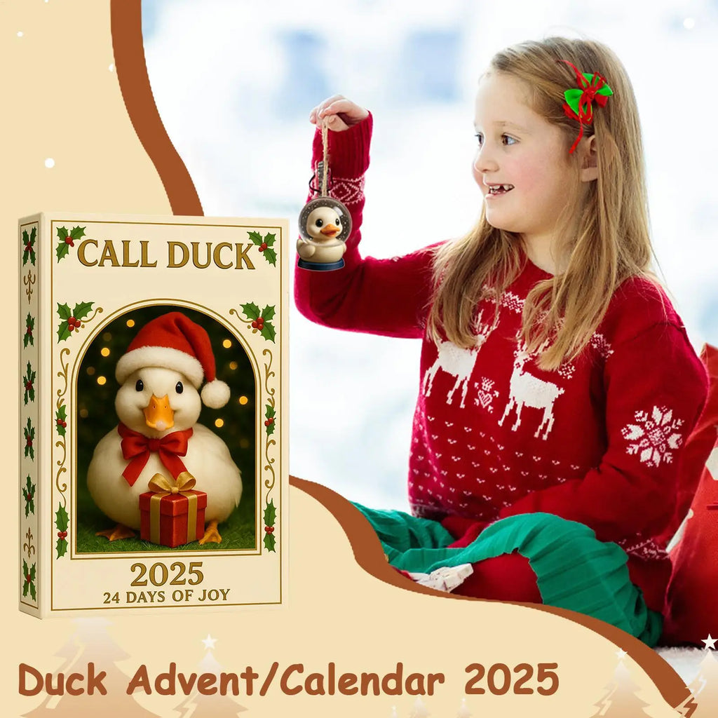 Duck Christmas Countdown 2D Acrylic Ornaments 24 Days Advent Calendar