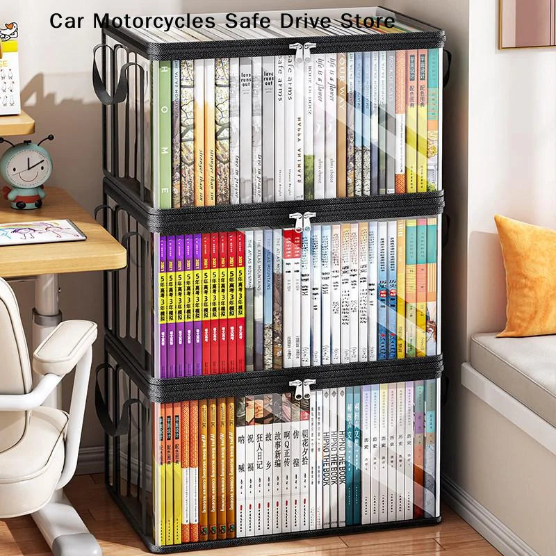 CMClear PVC Storage Box Flip-top Lid View Window Multi-use Organizer