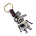 Jewelry Gifts Backpack Decoration Car Key Accessories Bag accessories Bag Pendant Key Rings Movable Bronze Robot Robot Keychain Zpaxo 1