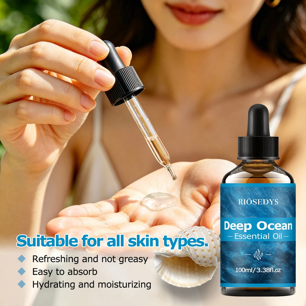 DEEP OCEAM ESSENTIAL OIL moisturizing and nourishing massage oil suitable for skincare, fragrance, massage, and all skin types. Zpaxo