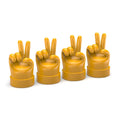 Funny Gesture Tire Valve Stem Caps – 4-Pack Universal Fit
