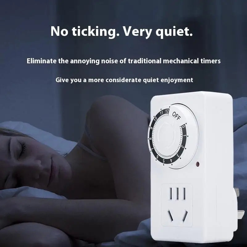 12/24 Hour Mechanical Cyclic Timer Switch – Universal Outlet Socket