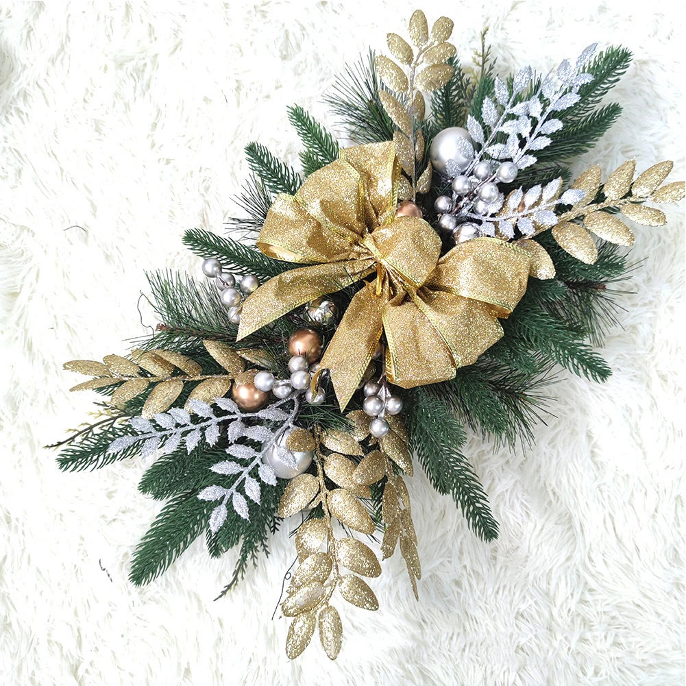 Christmas Wreath Pendants Light Atmosphere Decorative Stair Garland