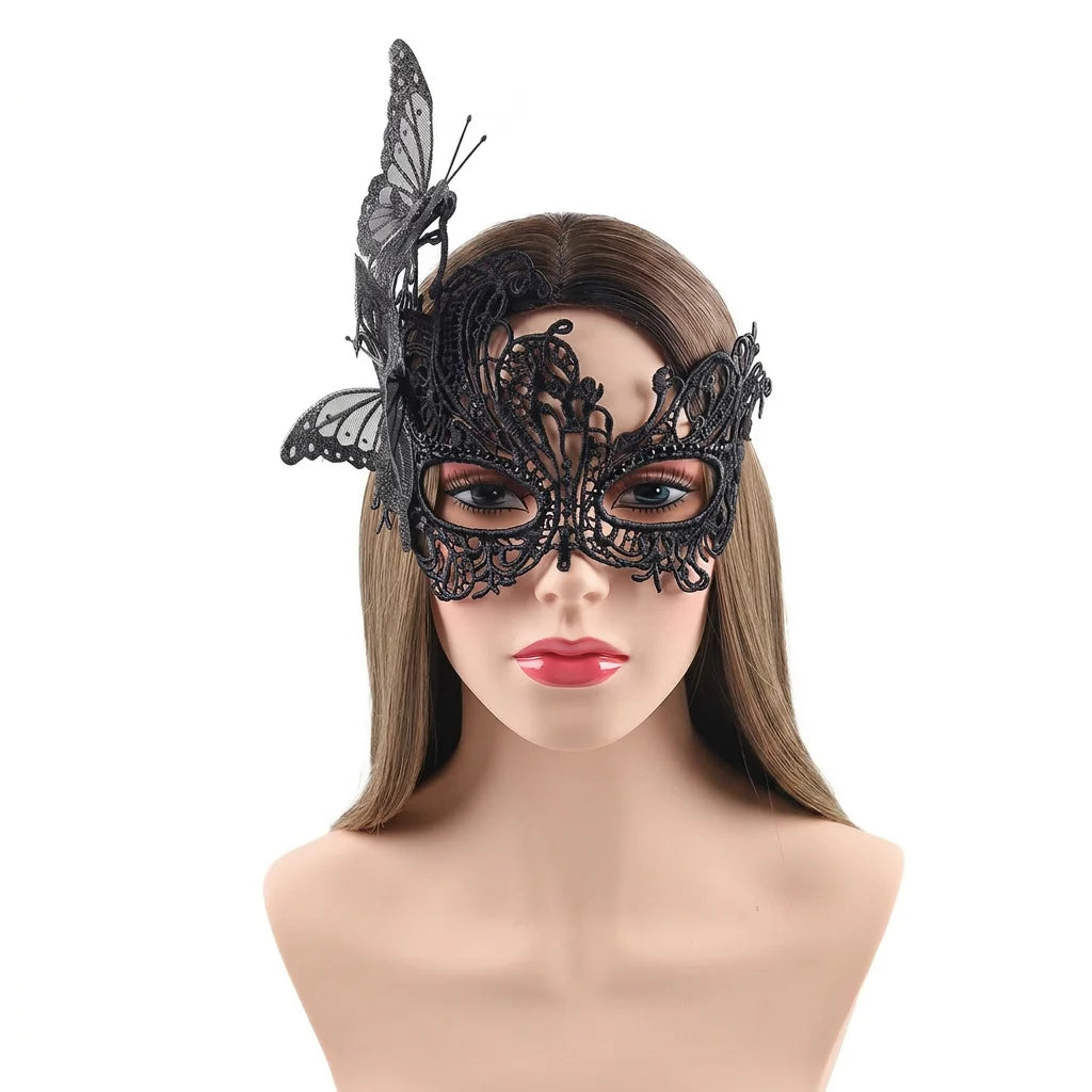 Butterfly Lace Half Face Mask – Masquerade & Cosplay