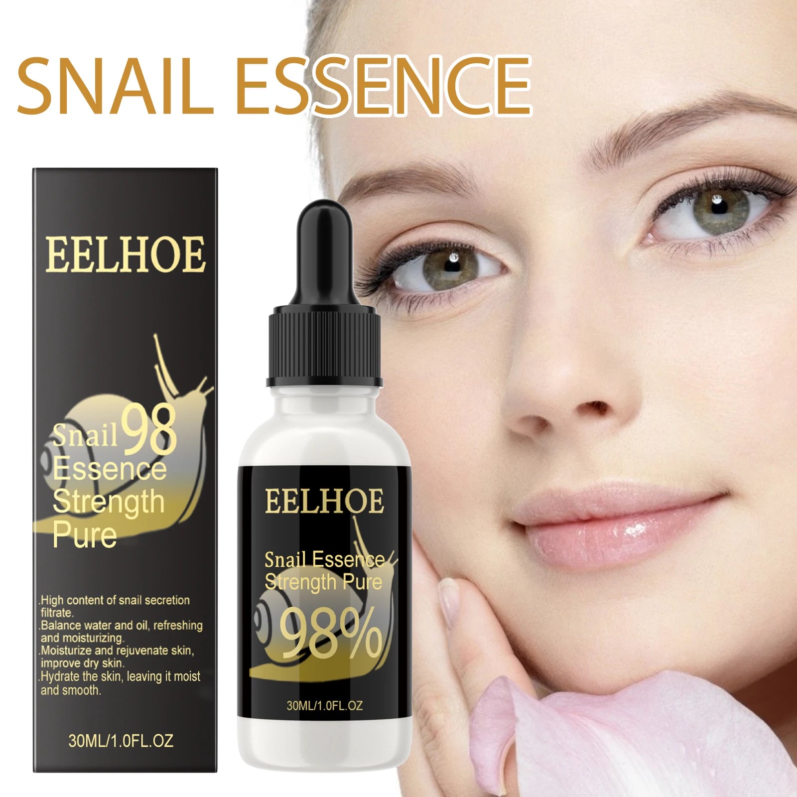 Snail Essence Fade Fine Lines Repair Skin Barrier Moisturizing Refines Pores Nourishes Rejuvenates Anti Wrinkle Facial Essence Zpaxo