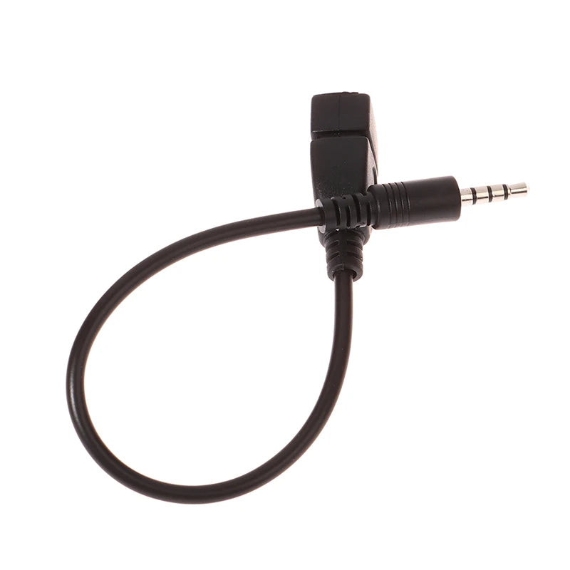 Black Car AUX Audio Cable USB Electronics Play Music Headphone